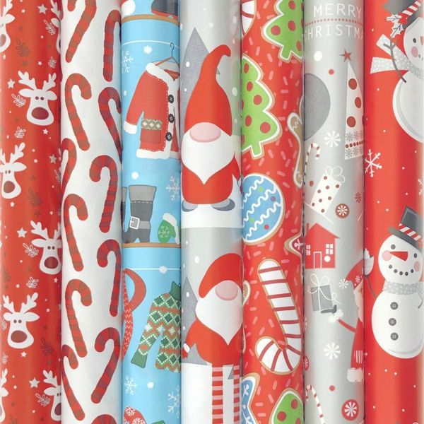 Assortimento Di Carta Da Regalo Natalizia K25 - 200 X 70 Cm - 5 Rotoli-image