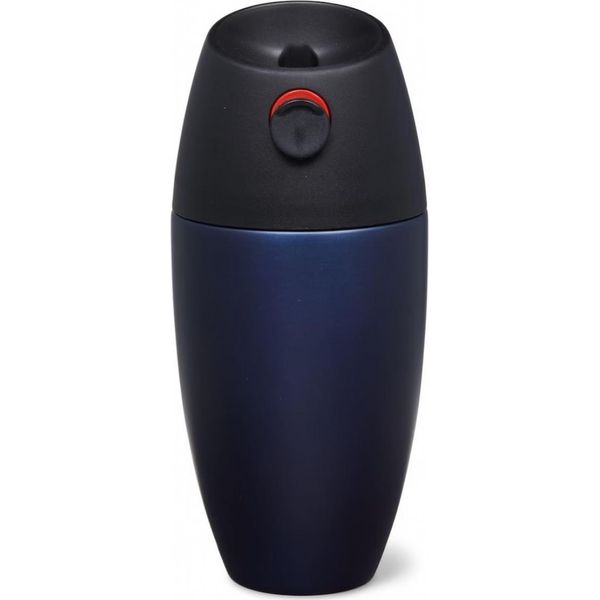 Tazza Da Caffè In Acciaio Inox Premium Con Isolamento Sottovuoto - To Go - Tazza Da Viaggio Thermo Mug Push & Drink - 300 Ml - Blu-image