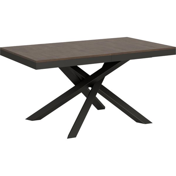Itamoby - Tavolo Allungabile 160/264X90 Cm Volantis Evolution Noce Telaio E Gambe Antracite-image