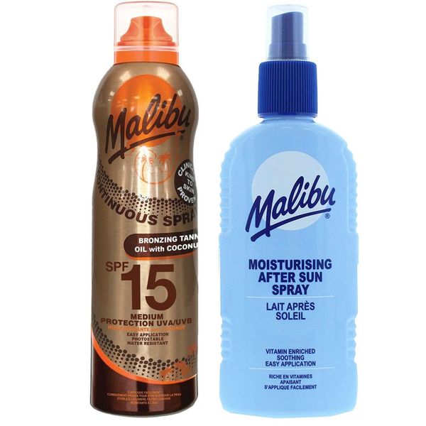 Malibu SPF15 Olio Con Cocco 175Ml + Balsamo Spray Dopo Abbronzatura 200 Ml-image
