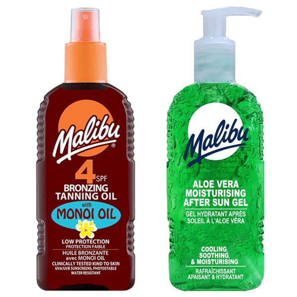 Malibu SPF4 Olio Abbronzante Con Gel Monoi + Aloe Dopo Aver Studiato 200 Ml-image