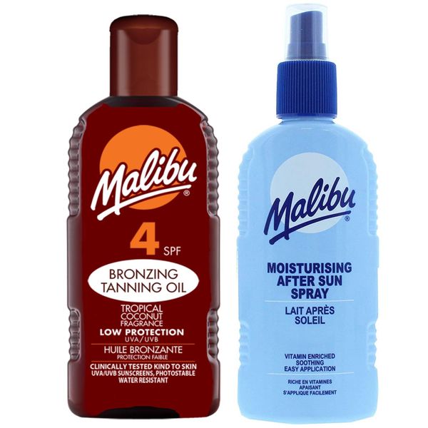 Malibu Tanning Oil SPF4 200 Ml + Balsamo Spray Dopo Abbronzatura 200 Ml-image