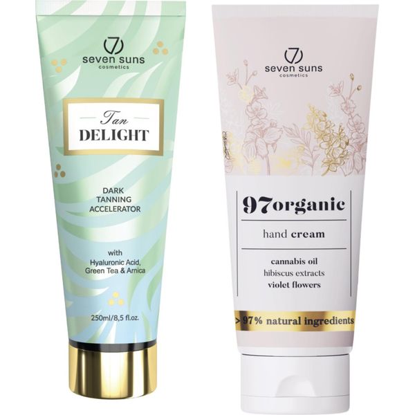 7Suns Tan Delight Acceleratore Abbronzante Scuro 250 Ml + Crema Mani 75 Ml In Omaggio-image