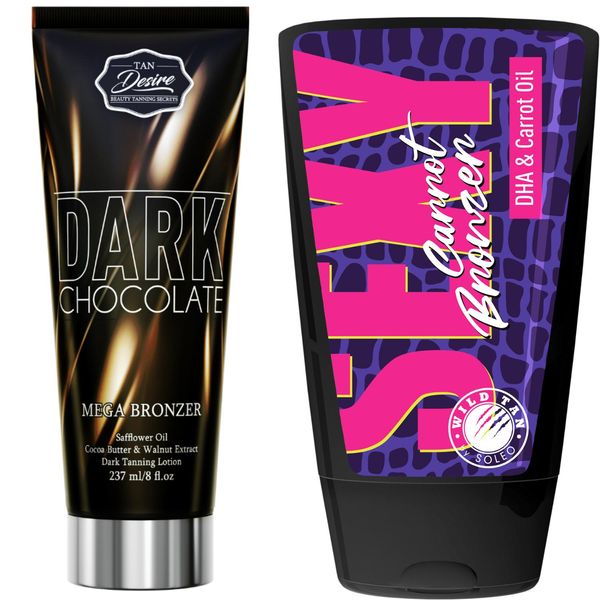 Abbronzante Tan Desire Cioccolato Scuro & Carota Sexy Con Dha E Olio Di Cartamo (237Ml + 125Ml)-image