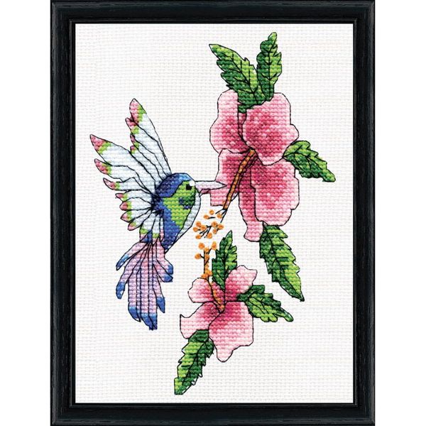Kit Per Ricamo A Punto Croce Design Works "Colibrì"", Schema Contato, 13X18 Cm"-image