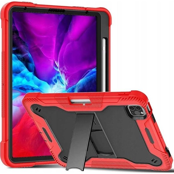 Custodia Blindata Con Supporto Per Ipad Air 5/4 Pro 11 2020/21 Rosso-image
