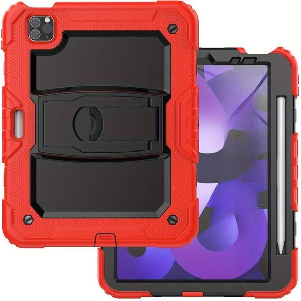 Custodia Per Ipad Air 5/4 /Pro 11" Con Supporto E Tracolla Rosso"-image