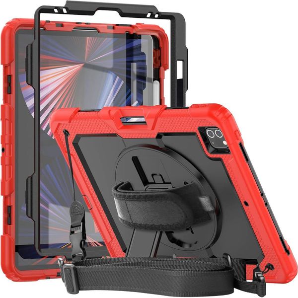 Custodia Per Ipad Pro 5/4 12,9" Con Supporto E Tracolla Rossa"-image