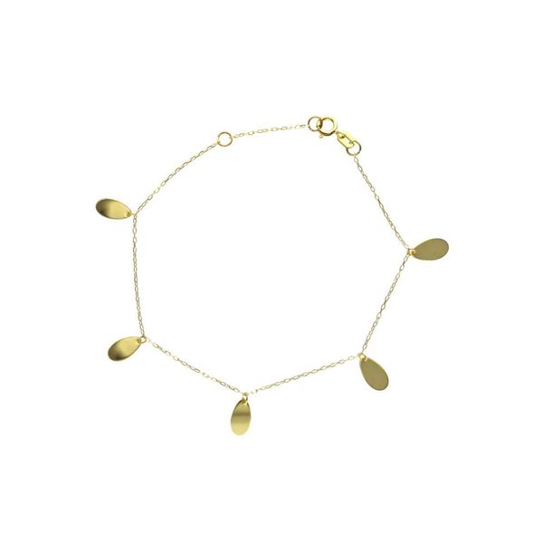 Bettelarmband Firetti "Schmuck Geschenk Gold 375 Armschmuck Armkette Goldarmband Ankerkette", Gold (Gelbgoldfarben), ArmbäNder, Damen, 18Cm, Gelbgold 375, Bettelarmband, Made In Germany-image