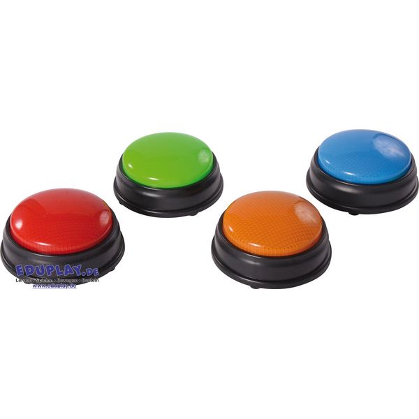 Eduplay 120543 Cicalino Con Segnale Luminoso Lampeggiante E Suoni, Multicolore, 4 Pezzi (1 Set)-image