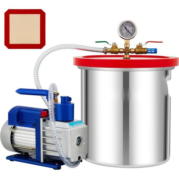 Pompa Per Vuoto Pompa Per Vuoto 5 Gal 5CFM 1/3HP A 1 Stadio - Kit Per Camera Da Vuoto Per Applicazioni Industriali - Macchina Per Vuoto Ad Alte Prestazioni-image