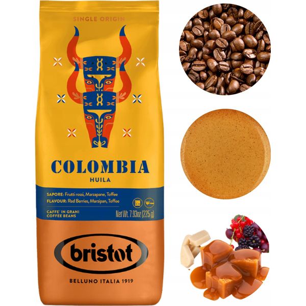 Caffè Bristot Colombia In Grani 225 G-image
