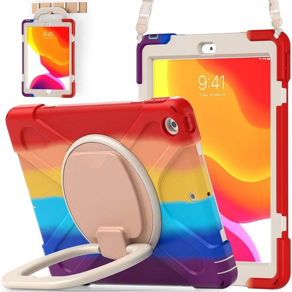 Custodia Per Ipad 9/8/7 10,2" Blindata Con Supporto Girevole Colorato"-image