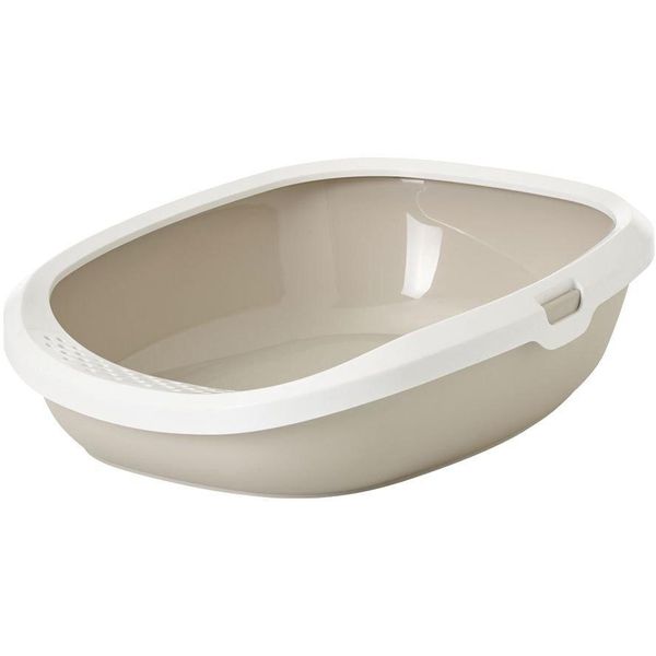Savic Katzentoilette "Gizmo Large"" 52 X 39,5 X 15 Cm Moka / Weiß"-image