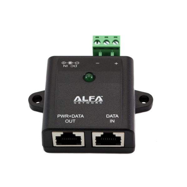 Alfa Network Apoe03Gr Adattatore Poe Industriale Ridondante - Iniettore Poe Ridondante Gigabit Passivo Con Pulsante Di Reset Remoto.-image