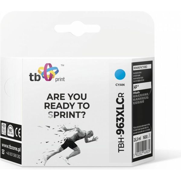 Cartuccia D'inchiostro Tb Compatibile Con Con Hp Officejet Pro 9020 963XL, Cy Reman.-image
