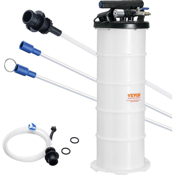 Pompa Di Aspirazione Dell'olio Vevor 6,5L Manuale Dispositivo Pneumatico Di Aspirazione Dell'olio 0,4-0,8 Mpa Pompa Per Il Cambio Dell'olio Pompa Di Aspirazione Per Auto Pompa A Mano Pompa Di Aspirazione Dei Liquidi Adatta Per L'aspirazione Dell'olio Del Motore Olio Della Trasmissione Liquido Dei Freni-image