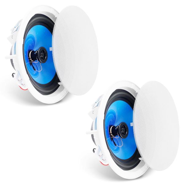 Vevor 2 Diffusori Da Soffitto Da 20 Cm, 50 W, Sistema Di Diffusori Da Incasso A Soffitto E A Parete Con Impedenza Di 8Ω E Sensibilità Di 89 Db, Per Casa, Cucina, Soggiorno, Camera Da Letto O Verande Coperte-image