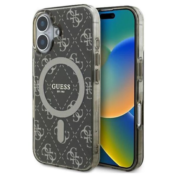 Guess Guhmp16Sh4Dtew Iphone 166.1 BrąZowy/Brown Custodia Rigida Iml 4G Sfondo Magsafe-image