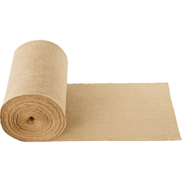 Vevor Rotolo Di Iuta Naturale, 14" X 150 Ft & 50 X 50 Ad Alta Densità, Versatile Per Decorazioni, Artigianato, Matrimoni, Giardinaggio"-image