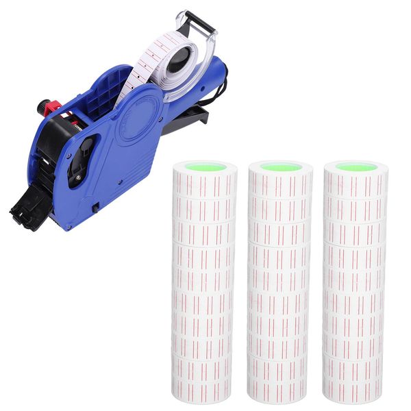 30 Rotoli Da 15000 Etichette Prezzo Adesivi Carta Per Etichette A Fila Singola Per Etichettatrice A Pistola MX5500 21 X 12 Mm-image