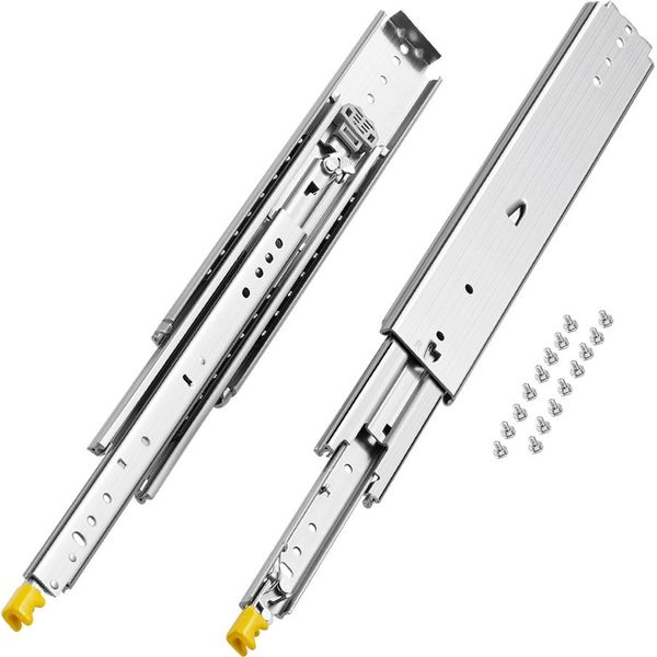 Vevor Guide Per Cassetti Da 457 Mm Ad Estrazione Totale, Guide Telescopiche Bloccabili, 1 Coppia Di Guide Per Cassetti, Portata 500 Lb, Guide Montate Lateralmente-image