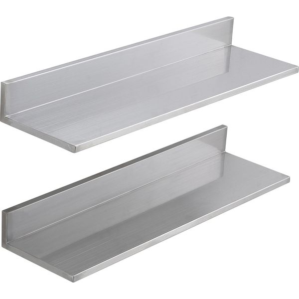 Succebuy 8,6 X 30 Mensola A Muro In Acciaio Inox Con Paraspruzzi, Capacità Di Carico 20 Kg, Robusta Mensola Per Cucina, Ristorante, Bar, Casa E Hotel-image