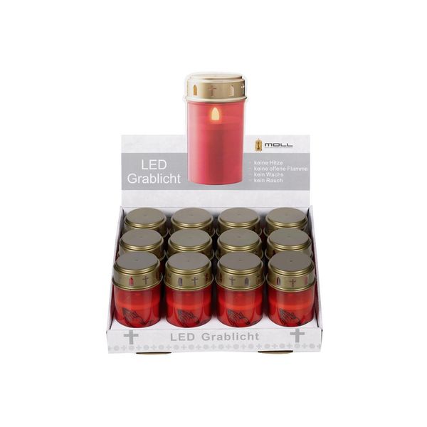 Metallwarenfabrik Moll Led Luce Grave Rossa Senza Bat. 404637-image
