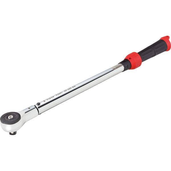 Vigor V3441 Chiave Dinamometrica ∙ Coppia Min-Max: 40 - 200 Nm ∙ Tolleranza: 4% ∙ Quadro Pieno 1/2 Pollice (12,5 Mm) ∙ 540 Mm-image