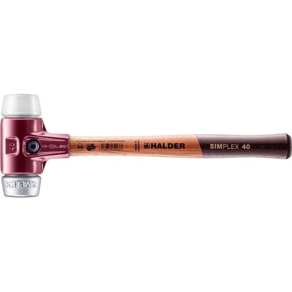 Mazza Simplex Soft-Face, Superplastica / Metallo Morbido; Con Alloggiamento In Ghisa Malleabile E Impugnatura In Legno Di Alta Qualità | D=40 Mm | 3079.040-image