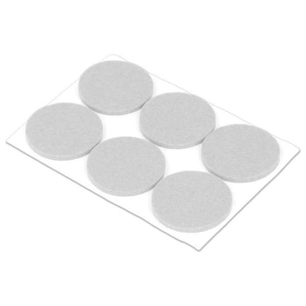 Metaltex 297253014 Piedini In Feltro Ø3,3 Cm, Bianco (Confezione Da 6)-image
