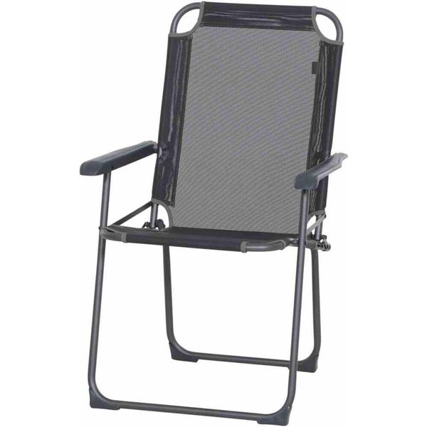 Sedia Da Campeggio Siena Garden Comfort In Grigio Scuro, Alluminio/Tessuto-image