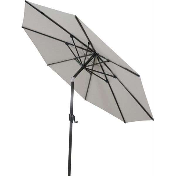 Ombrellone Siena Garden Bosco A Palo Centrale Antracite/Grigio Chiaro Ø 300 Cm Struttura Alluminio Antracite-image