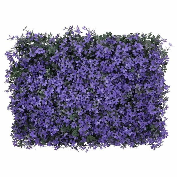 Vidaxl Schermo Per La Privacy In Foglie Artificiali 24 Pz. Viola 40X60 Cm-image