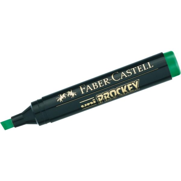 Pennarello Uni Prockey Punta A Cuneo 3-6 Mm Verde Confezione Da 12-image
