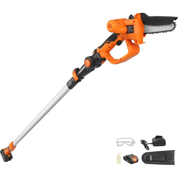 Succebuy 2-In-1 Sega A Batteria E Mini Motosega, Motosega A Batteria 20V 2Ah, 5" SchnittkapazitäT 8 Ft Reach Pole Saw FüR Branch Cutting & Tree Trimming (Batteria E Coprilama Inclusi)"-image