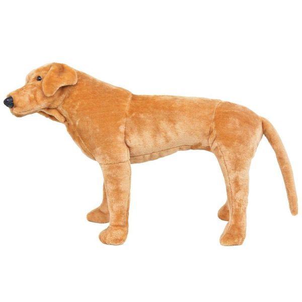 Vidaxl Cane Labrador Giocattolo Morbido In Piedi Peluche Marrone Chiaro Xxl-image