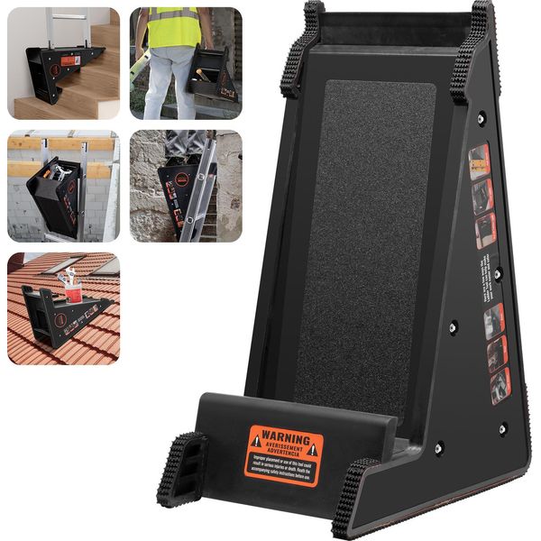 Livellatore Per Scale Vevor, Strumento Di Livellamento Per Scale In Pp Con Capacità Di Carico Di 380 Libbre, Imbuto Di Inclinazione, Stabilizzatore Per Scale Con Magazzino, Piattaforma Stabile Facile Da Usare-image
