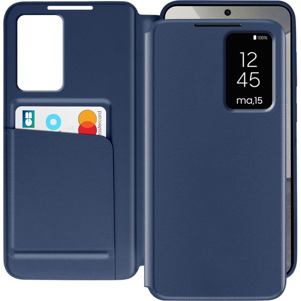 Avizar, Cover Per Samsung Galaxy S25 E S24 Con Sportello Per Schede, Blu Scuro-image