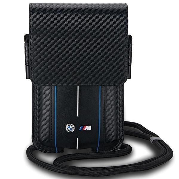 Torebka Bmw Bmpsp15Xmscakl Portafoglio Borsa Czarny/Nero Carbonio Strisce Blu-image