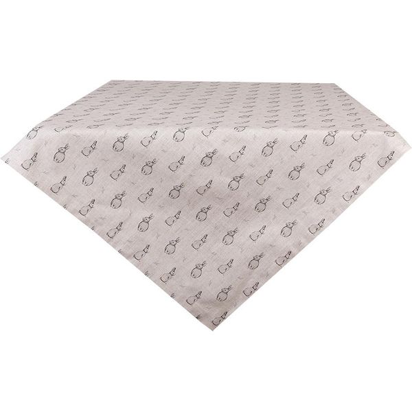 Tovaglia Clayre & Eef 100X100 Cm Beige Grigio Cotone Coniglio-image