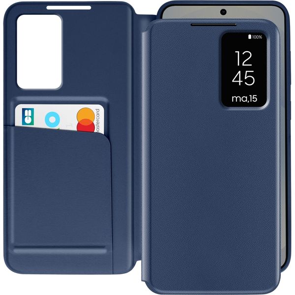 Avizar, Cover Per Samsung Galaxy S25 Con Sportello Per Schede, Blu Scuro-image