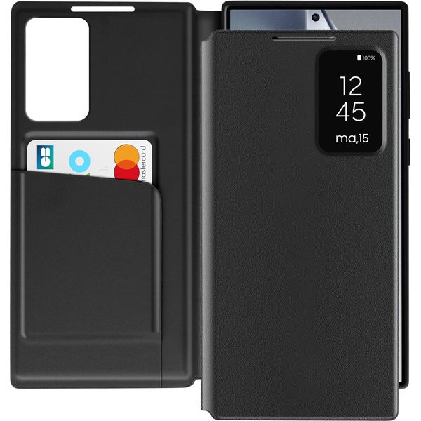 Avizar, Cover Per Samsung Galaxy S24 Ultra Con Sportello Per Schede, Nero-image