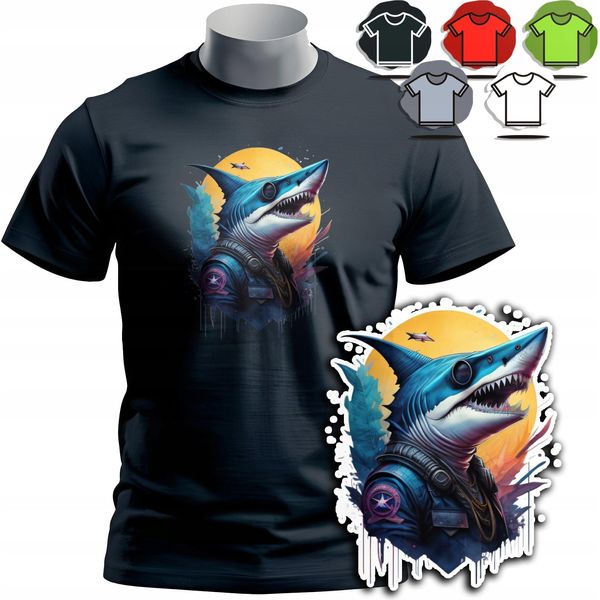 Modelli Di Magliette Da Uomo Tra Cui Scegliere - Shark Ocean Fish Wild - M-image