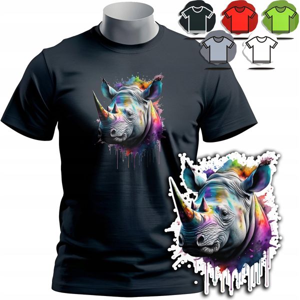 Modelli Di T-Shirt Da Uomo Tra Cui Scegliere - Rinoceronte Cinghiale Cornuto - 3Xl-image