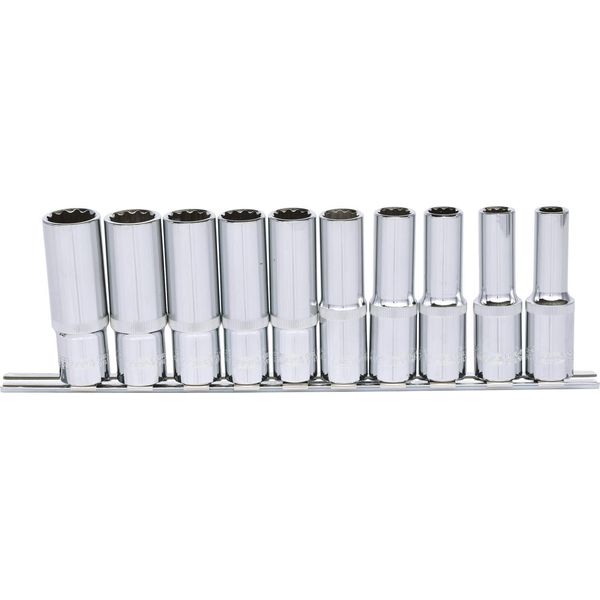 Ks Tools 1/2" Chromeplus Set Di Bussole Esagonali Lunghe 10 Pz. 10-19Mm 918"-image