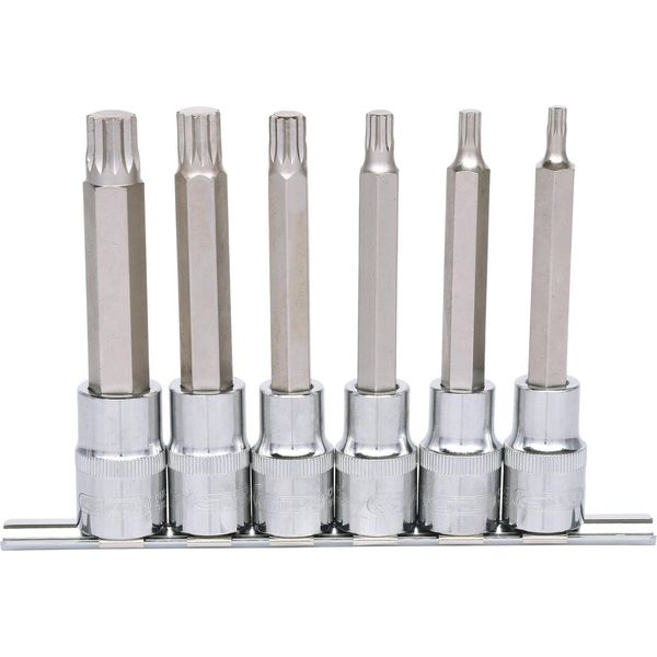 Ks Tools 1/2" Chromeplus Set Di Bussole Xzn Lungo 6 Pezzi M5-M14 - 918.1358"-image