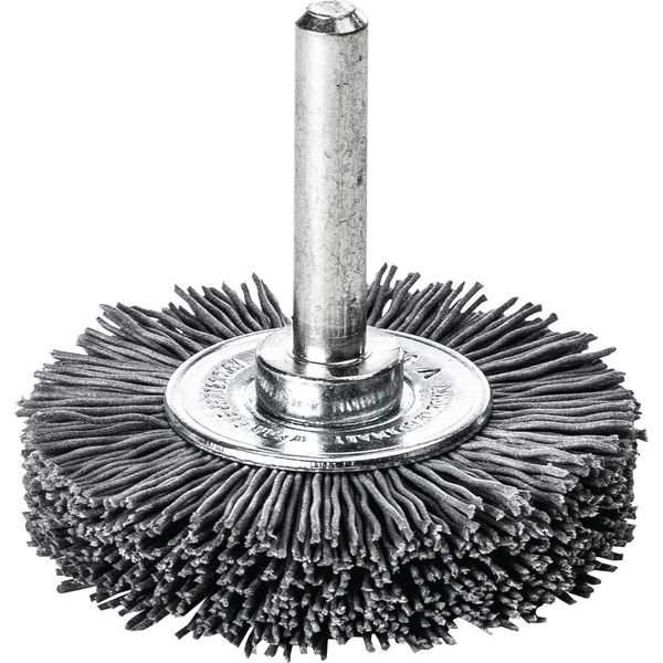 Spazzola Rotonda D.50Mm Albero 6Mm Setole Abrasive Sic K.320 10Mm 15000Min-¹ Lessmann-image