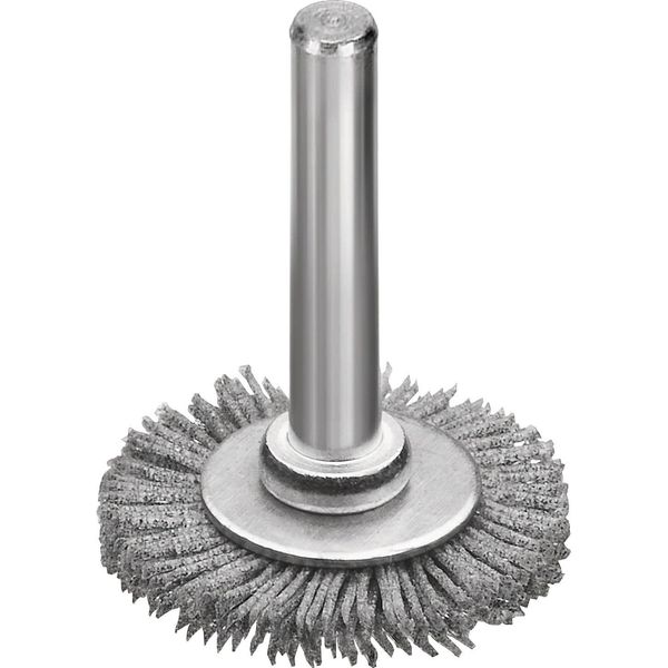 Spazzola Rotonda D.30Mm Albero 6Mm Setole Abrasive Sic K.120 6Mm 18000Min-¹ Lessmann-image