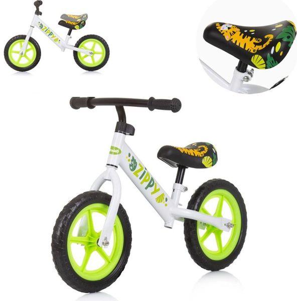 Chipolino Balance Bike Zippy 12 Pollici Sedile Regolabile In Altezza, Maniglie Antiscivolo Verde-image